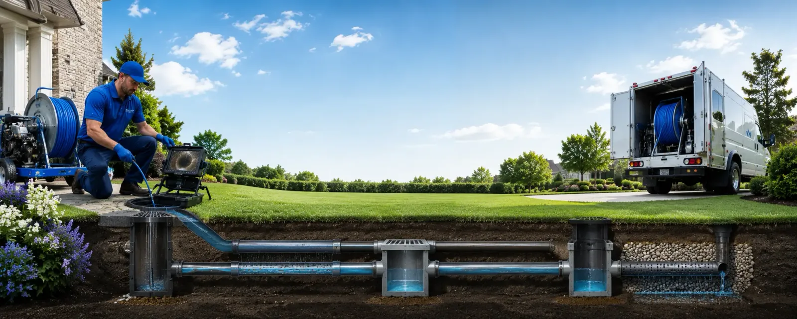 Outdoor drain cleaning information for Amma, WV